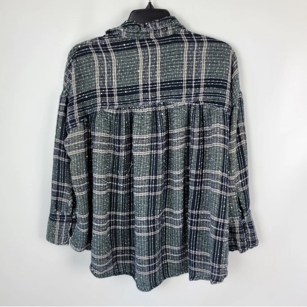 Free People Fearless Love Oversized Shirt Top Sz S - Picture 3 of 10
